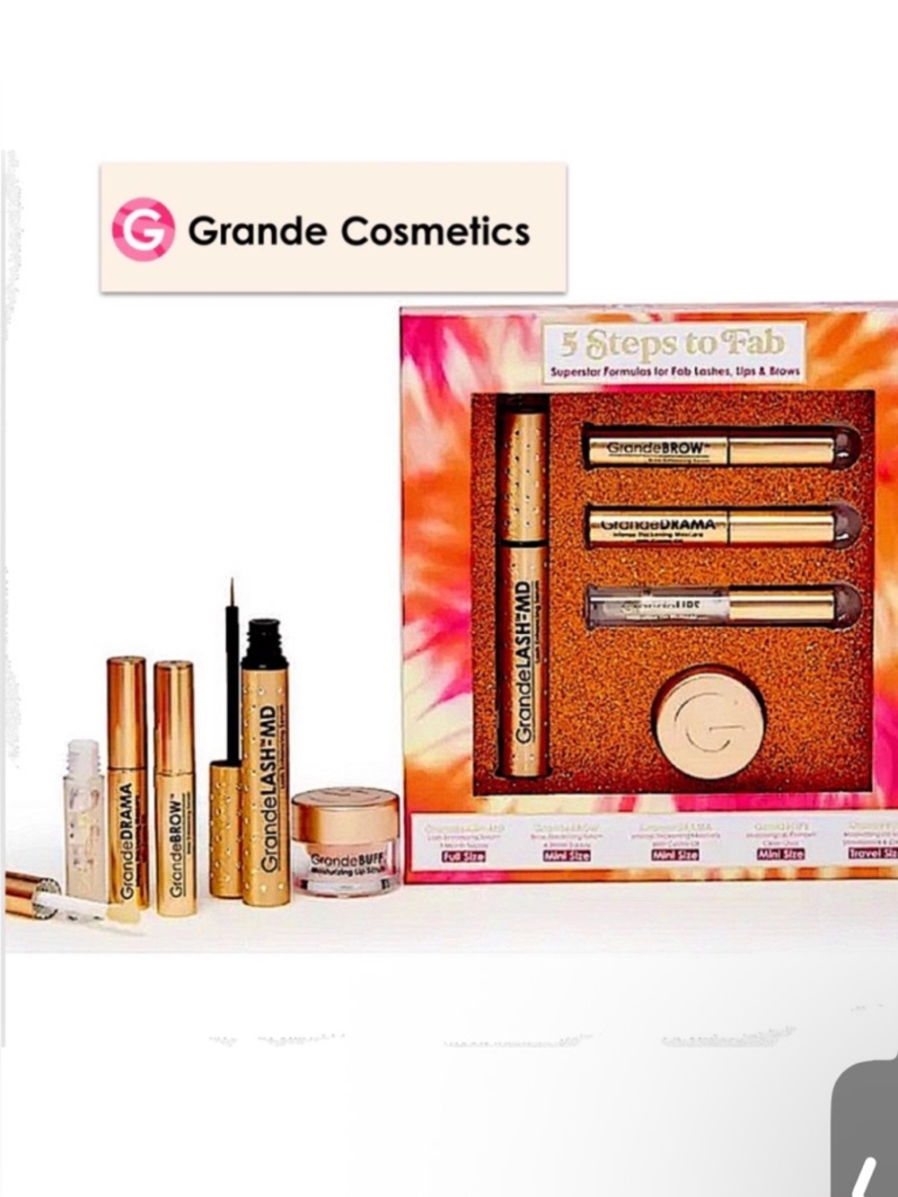 Grande Cosmetics Lash Beauty Set $126 Value NWT Sephora Lash Serum Kit